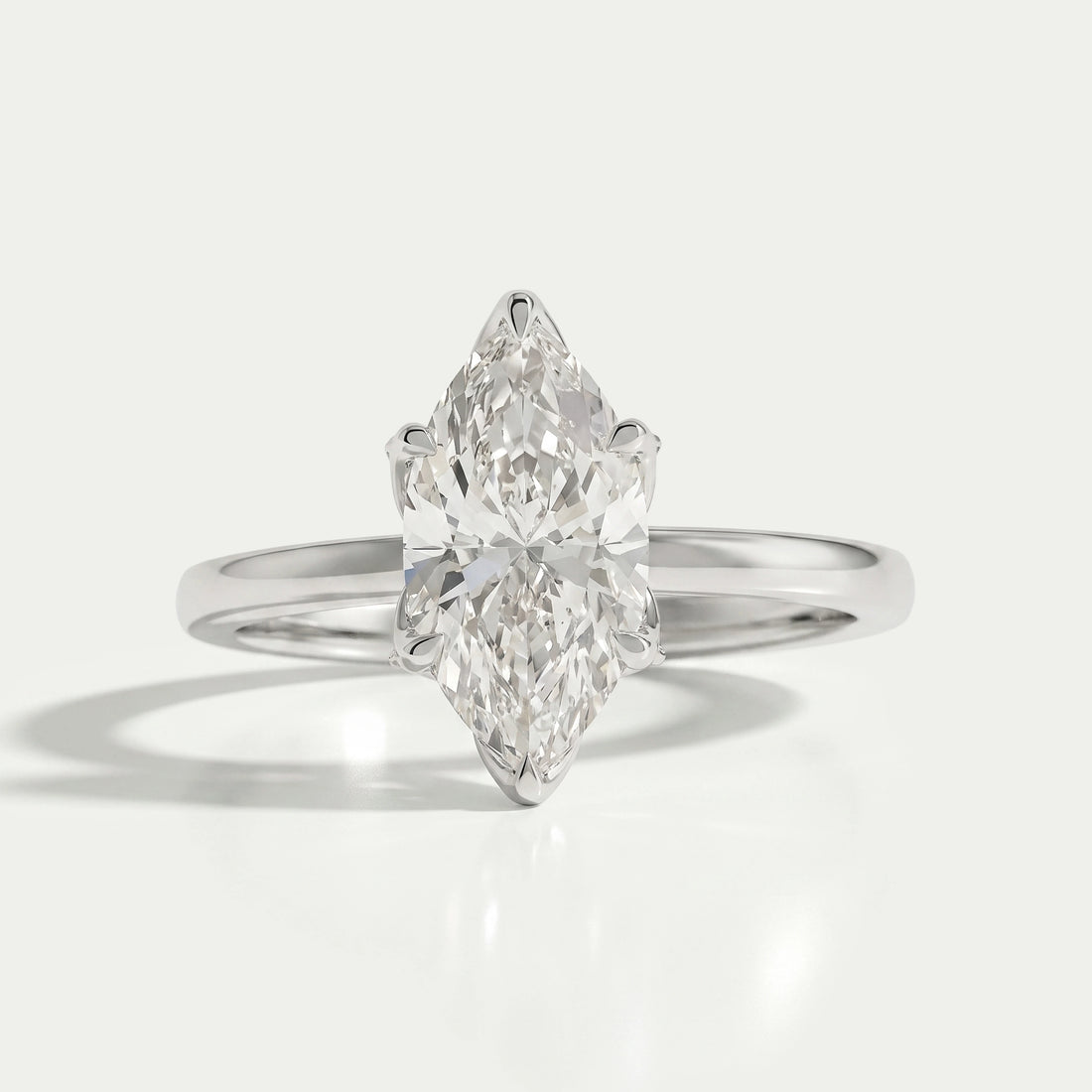Tulip Hidden Halo Marquise Diamond Ring Ring