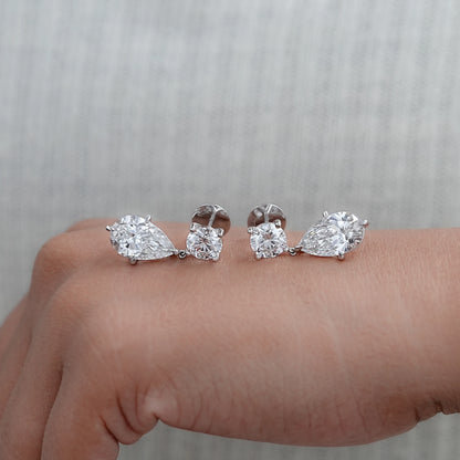 Multi Shape Diamond Drop & Dangle Gold Earrings Earrings