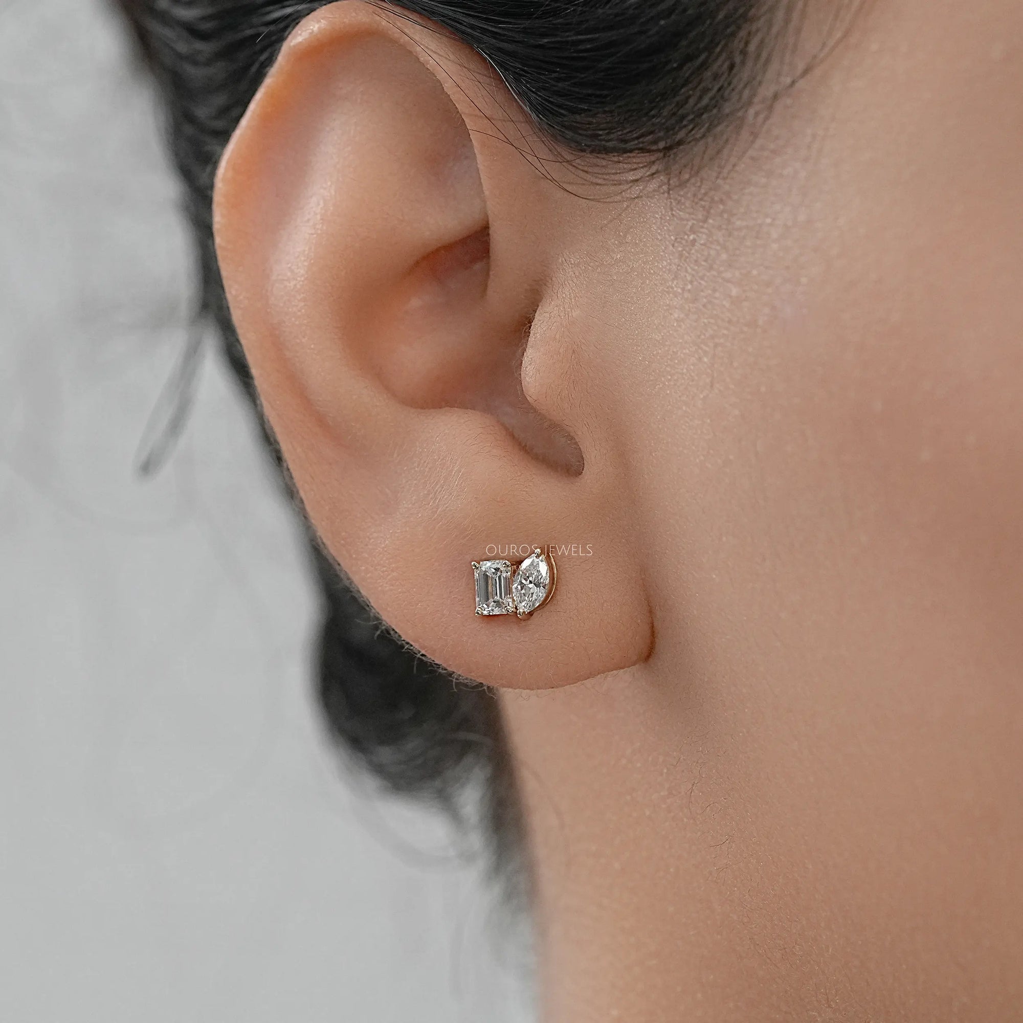 Dual Lab Diamond Stud Earrings Earrings