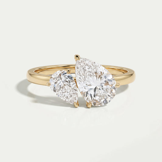 Two Pear Diamond Toi Et Moi Ring Ring