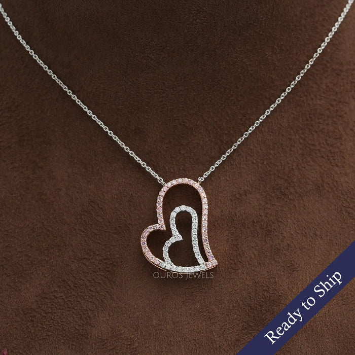 [Two Heart Shape Pendant]-[Ouros Jewels]