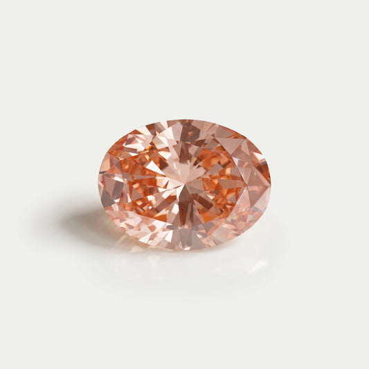 0.82 Carat Fancy Pink Vivid Oval Cut Lab Grown Diamond Loose