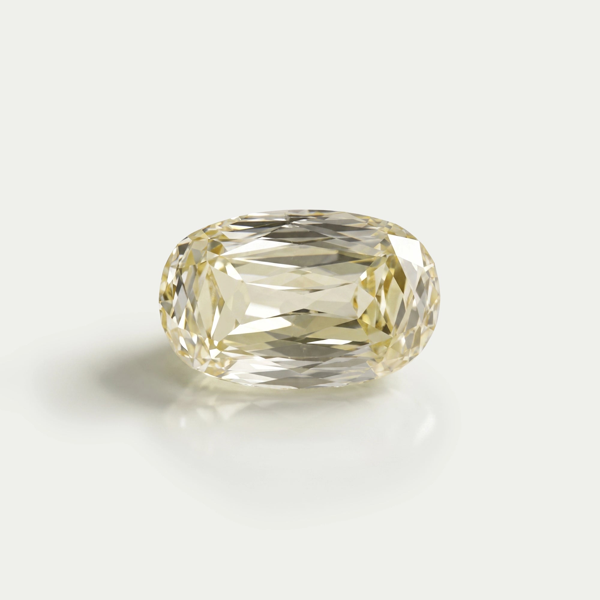 0.75 Carat Vivid Yellow Old Mine Cushion Cut Lab Diamond