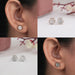 hexagon cut diamond stud earrings