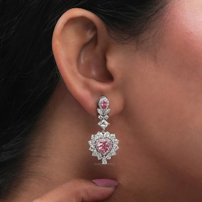 Pink-Heart-Cut-Earrings