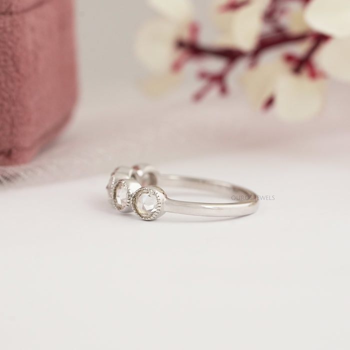 Antique Five Stone Rose Cut Bezel Diamond Ring