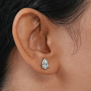 Pear Cut  Lab Diamond  Stud  Earrings