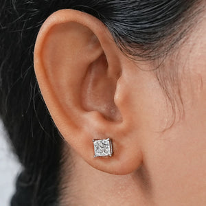 Princess Cut Lab Grown Diamond Stud