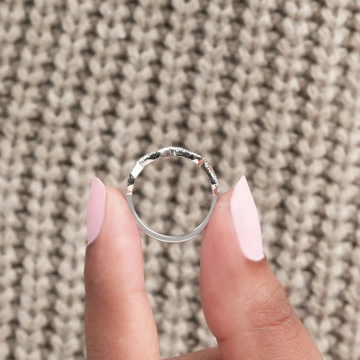 Round Cut Lab Grown Diamond Infinity Band Ring