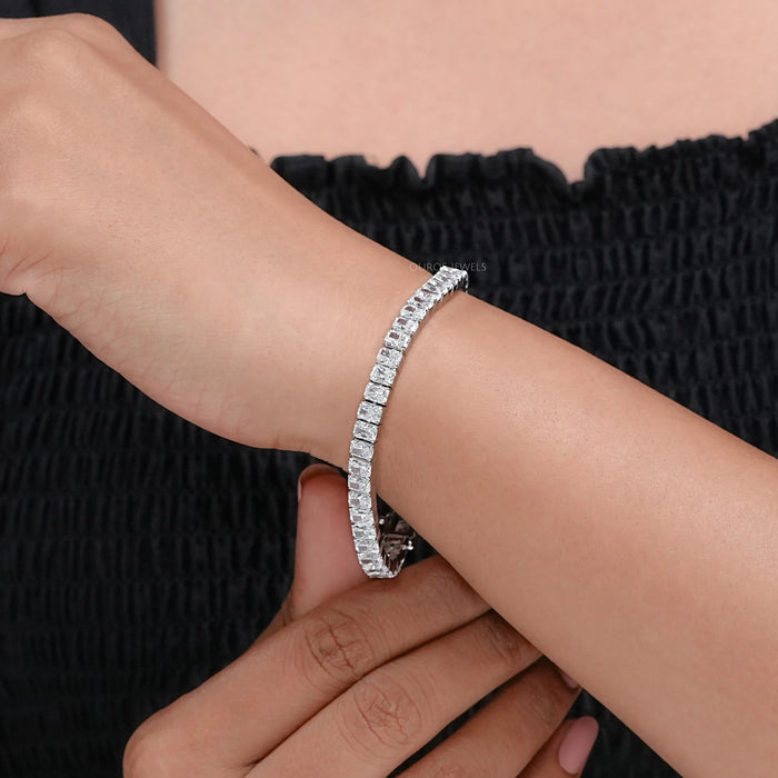 Radiant Cut Lab Grown Diamond Tennis Bracelet