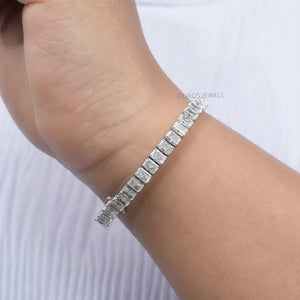 Radiant Cut Lab Grown Diamond Tennis Bracelet