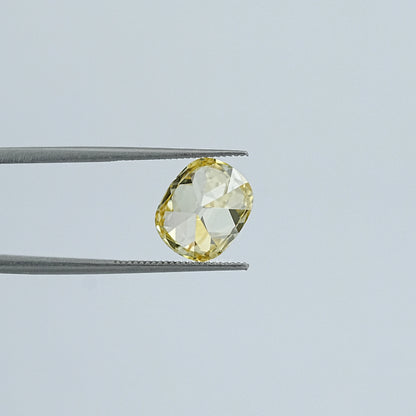 Yellow Old Mine Cushion Cut Lab Grown Diamond