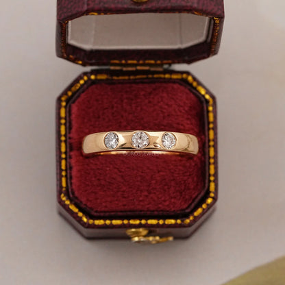 Gypsy Set Diamond Wedding Band Ring