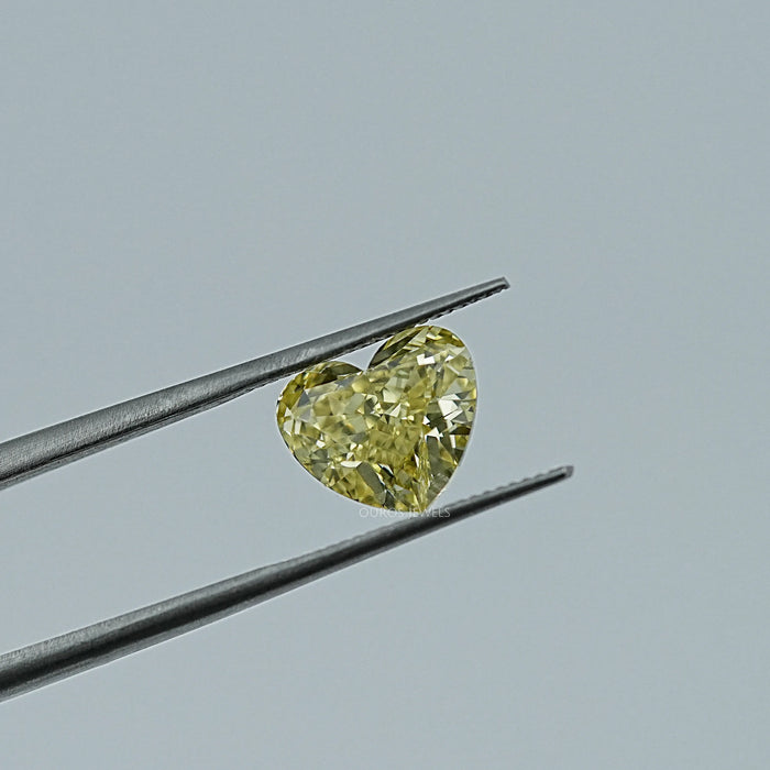 Fancy Intense Yellow Heart Lab Grown Loose Diamond