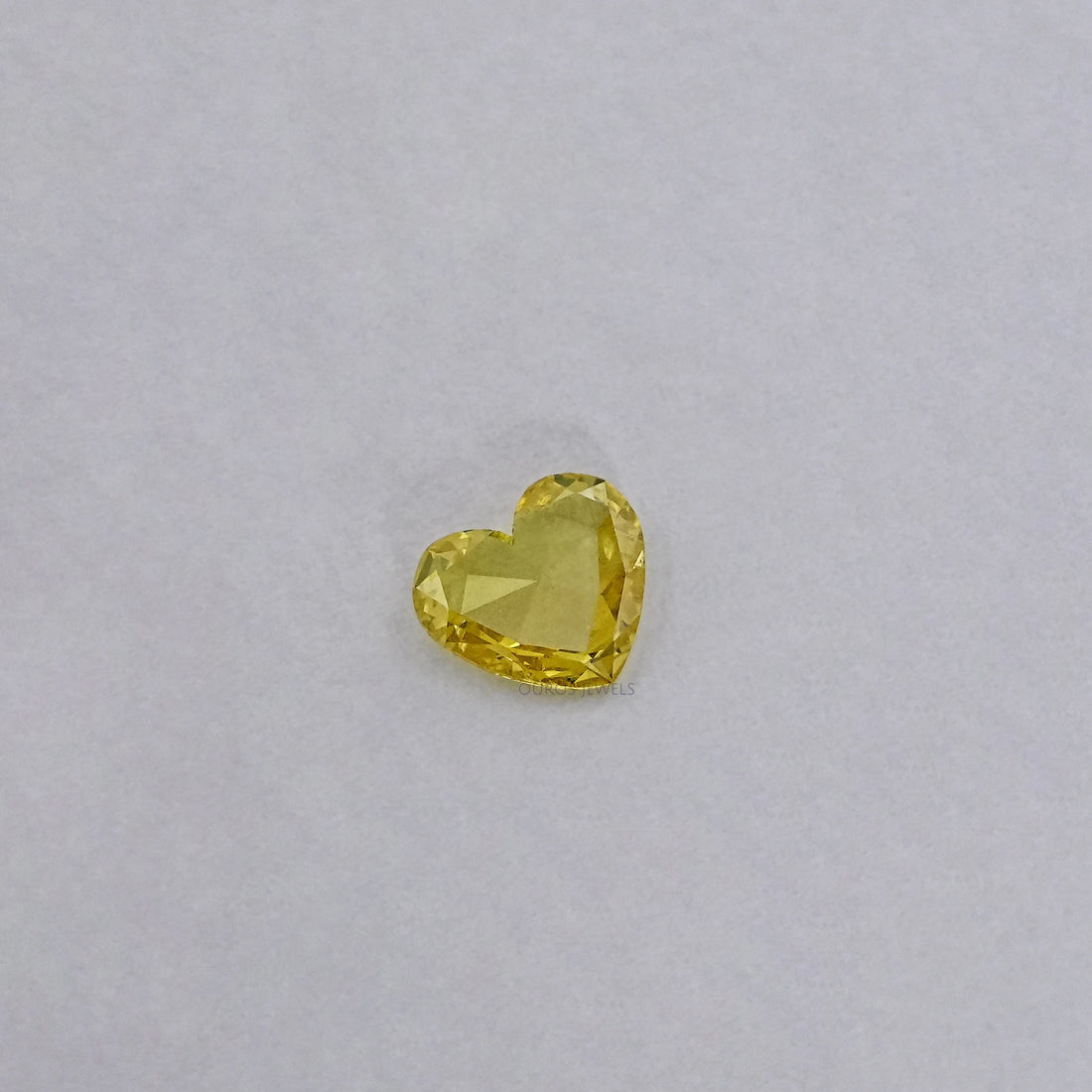 Yellow Heart Rose Cut Lab Grown Diamond