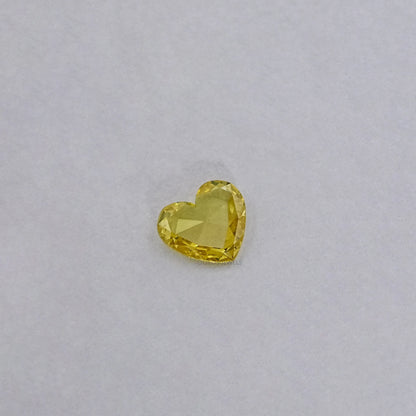 Yellow Heart Rose Cut Lab Grown Diamond