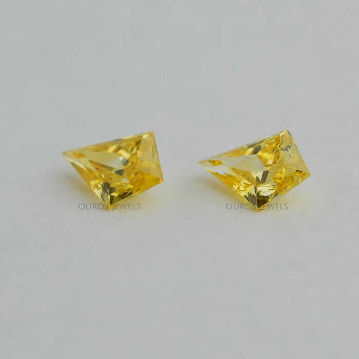 Pair Of Yellow Kite Lab Diamonds