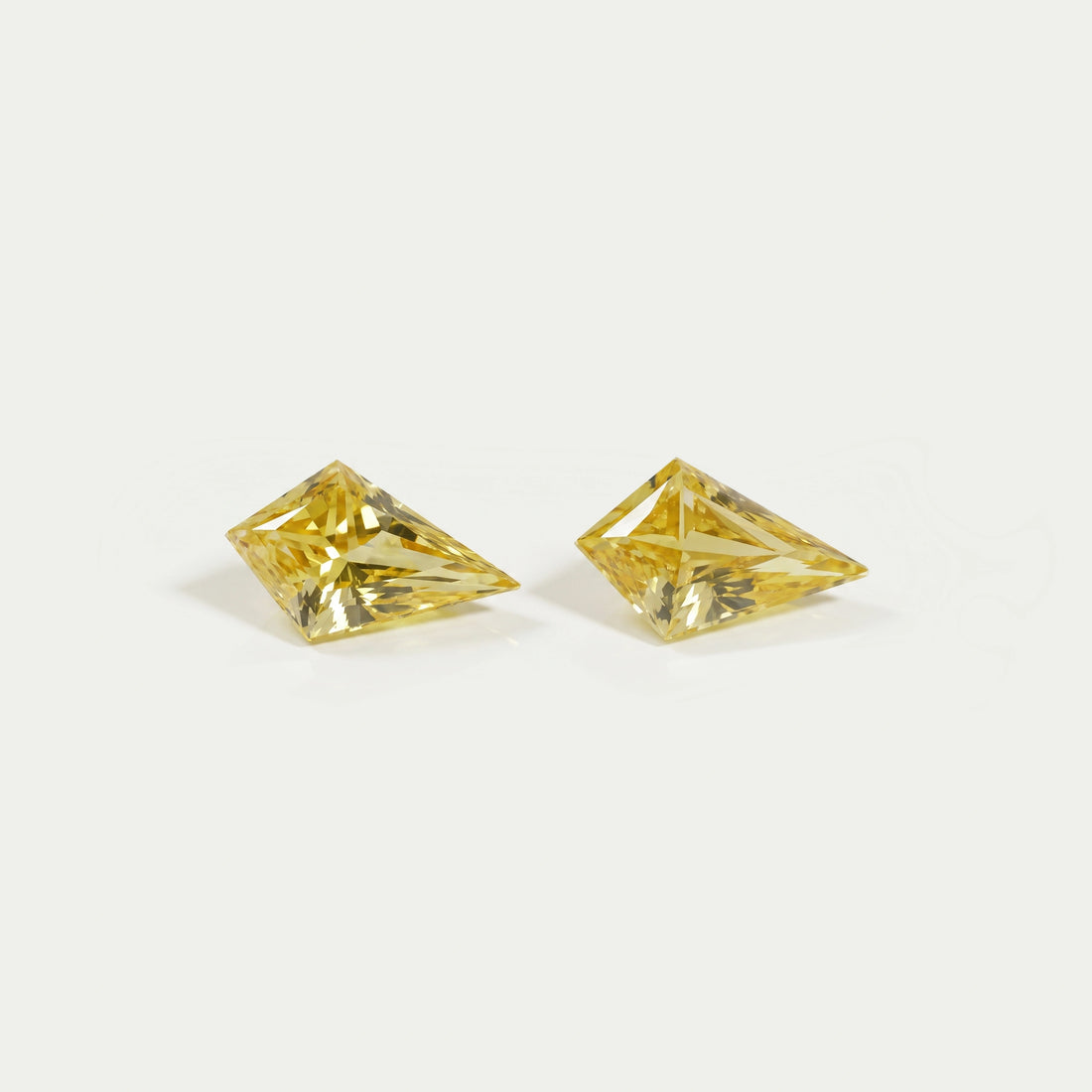 Yellow Kite Cut Lab Grown Diamond Matching Pair Loose