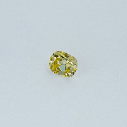 Yellow Old Mine Cushion Cut Lab Grown Diamond