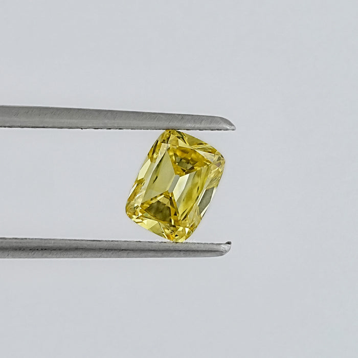 Yellow Old Mine Cushion Lab Grown Loose Diamond