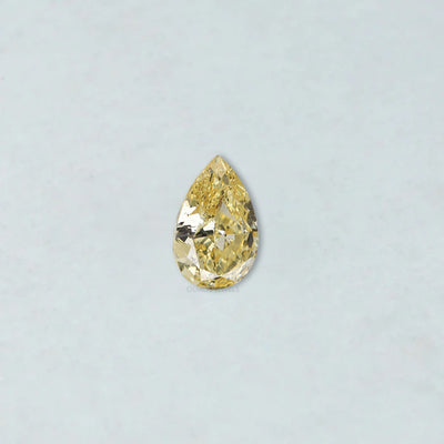 Yellow Pear Shaped Lab Grown Diamond