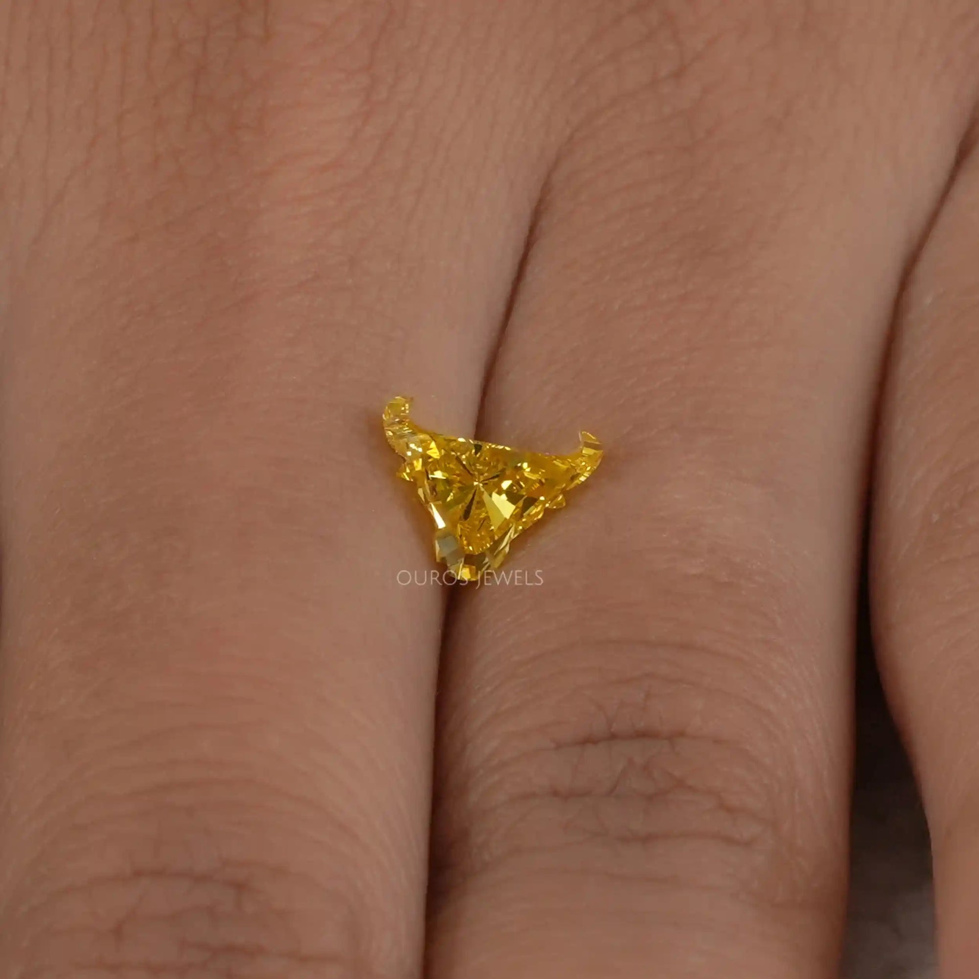 Yellow Bull Cut Lab Grown Diamond