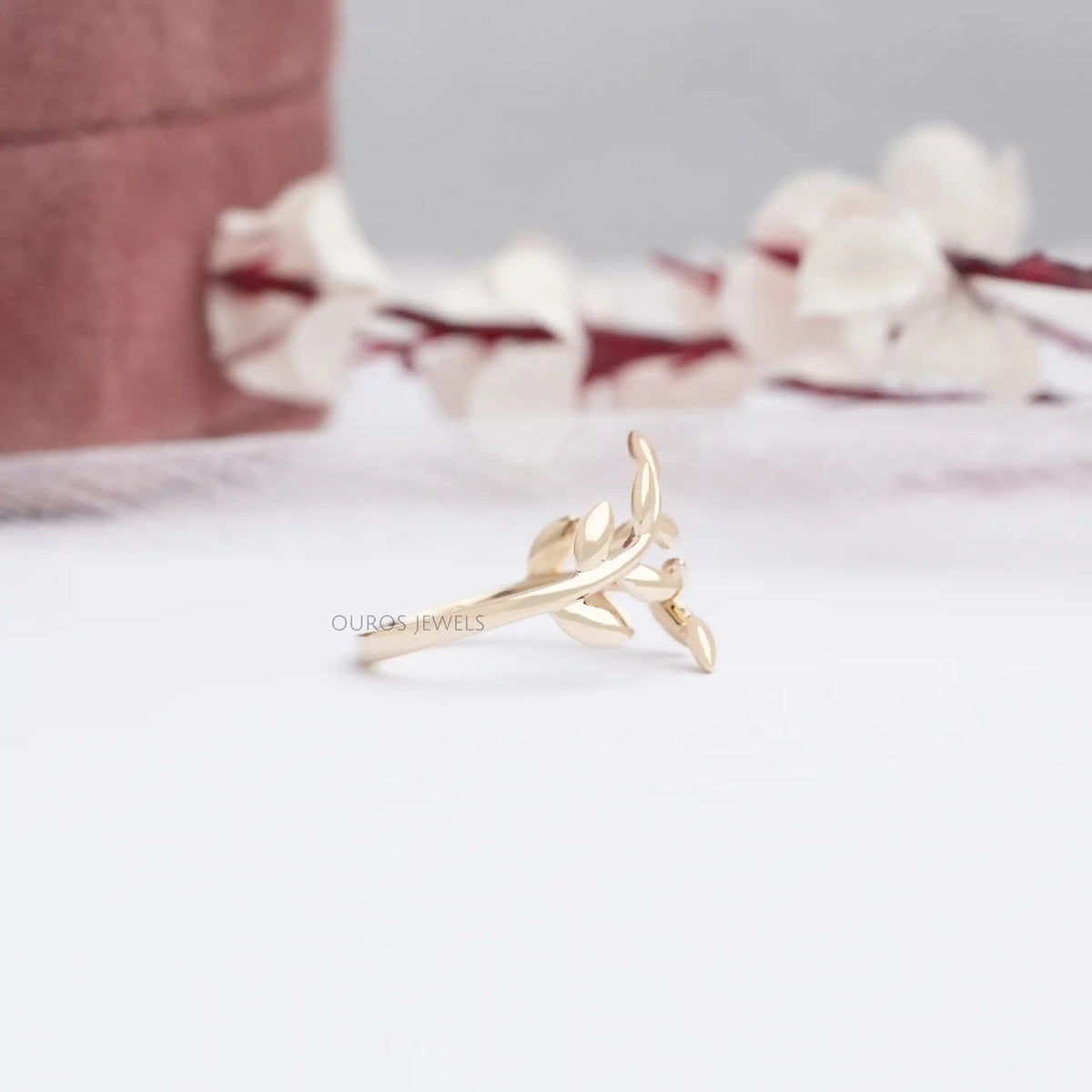 Yellow Gold Leaf Bypass Ring Rings