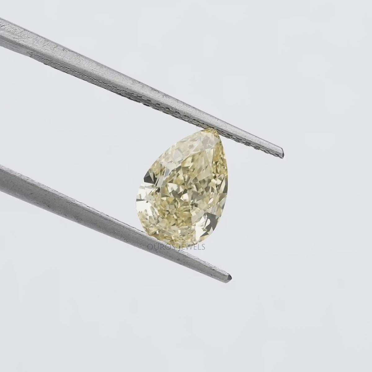 2.15 Carat Yellow Pear Cut Lab Diamond