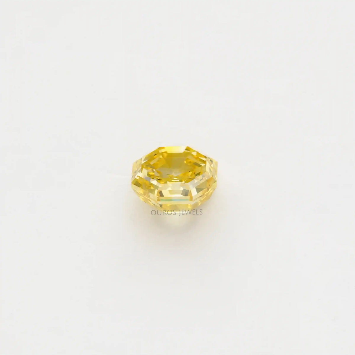 Yellow Octagon Cut Lab Grown Diamond