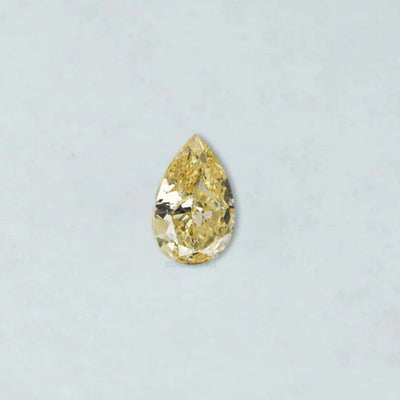 Yellow Pear Shaped Lab Grown Diamond