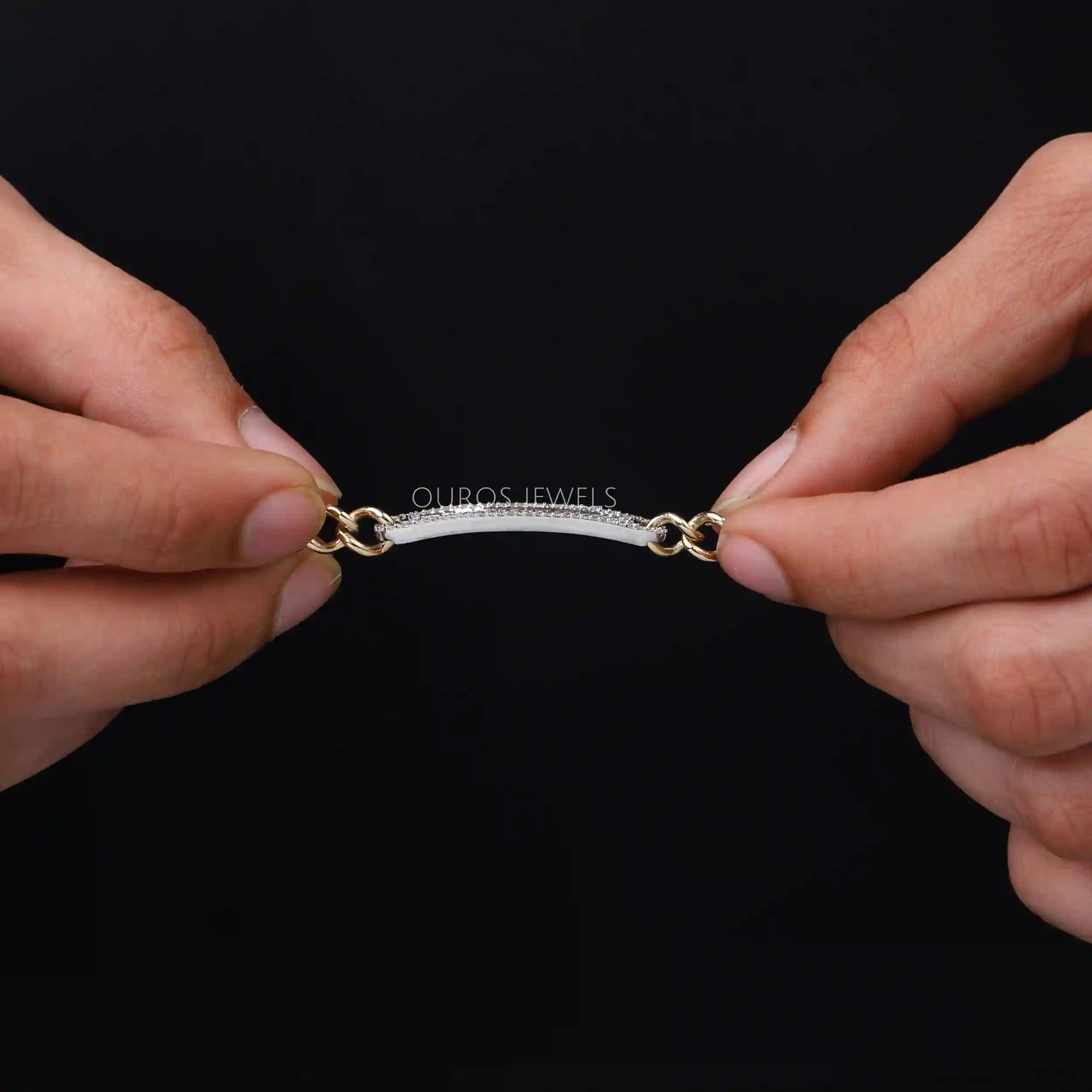 Baguette Cut Diamond Curb Link Bracelet Bracelet