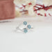 [Blue Round Diamond Open Cuff Ring]-[Ouros Jewels]