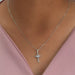 [Butterfly Cut Lab Diamond Cross Pendant]-[Ouros Jewels]