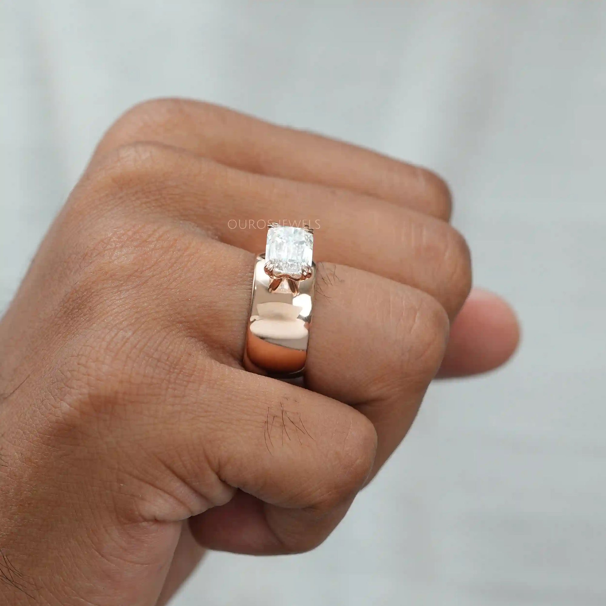 Criss Cut Lab Grown Diamond Engagement Ring