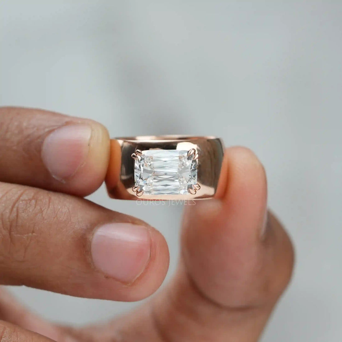 Criss Cut Lab Grown Diamond Engagement Ring