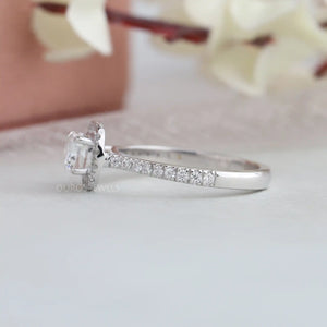 Cushion Cut Halo Diamond Engagement Ring