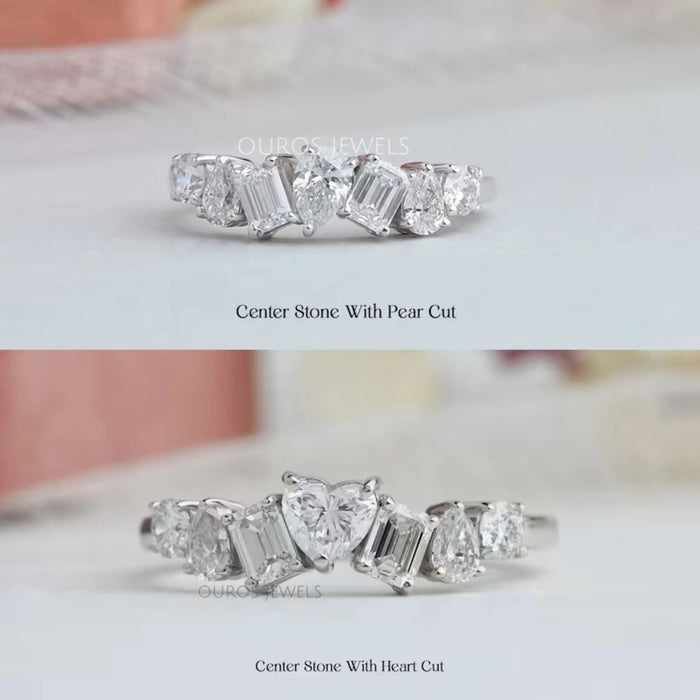 Multi Shape Diamond Stackable Eternity Band