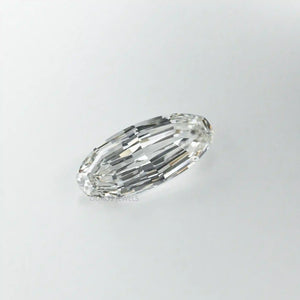 [a pair of step cut long oval lab diamond]-[Ouros Jewels]