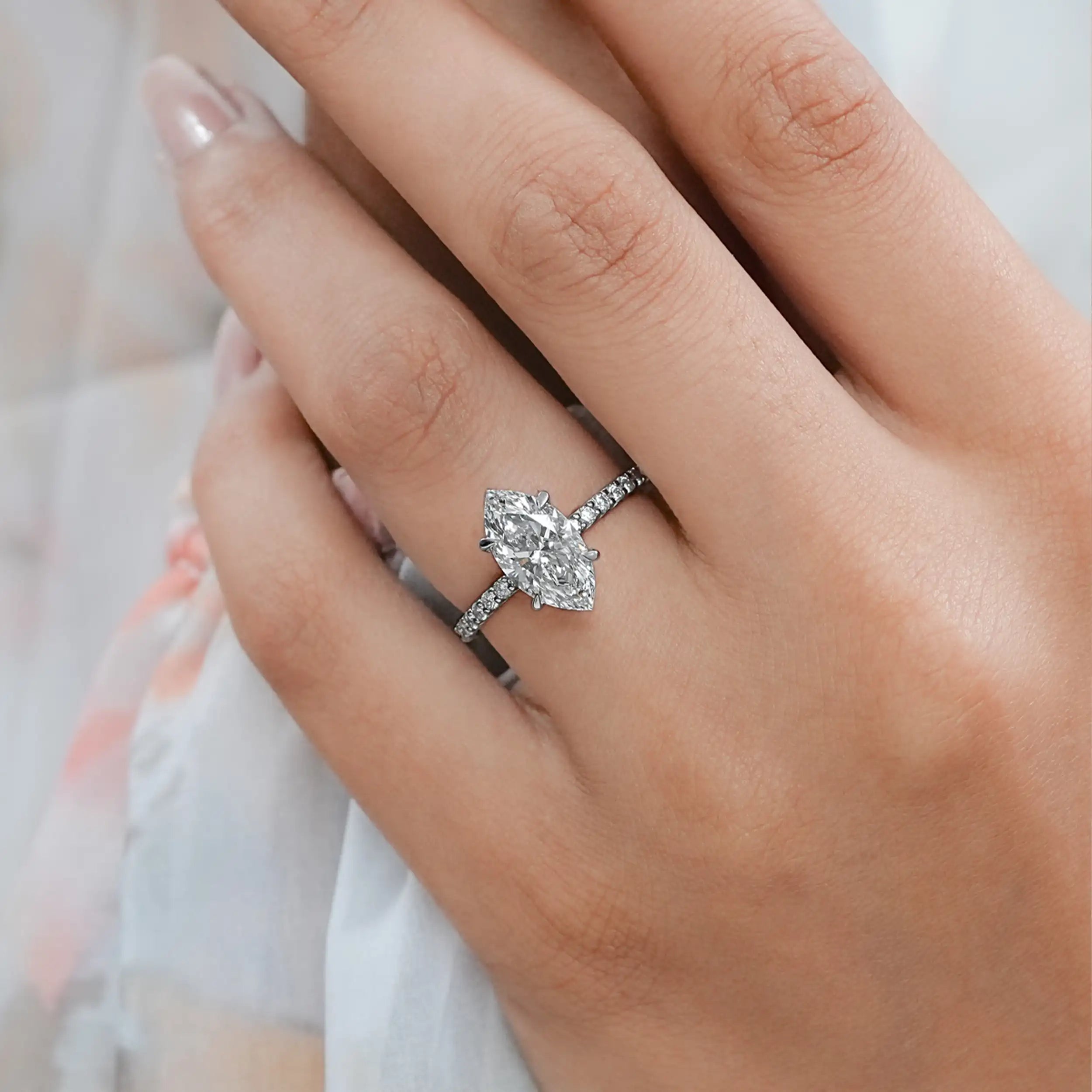 Marquise Diamond Accent Ring