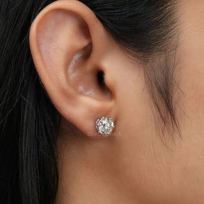 Old European Round Diamond Earrings Studs Earring