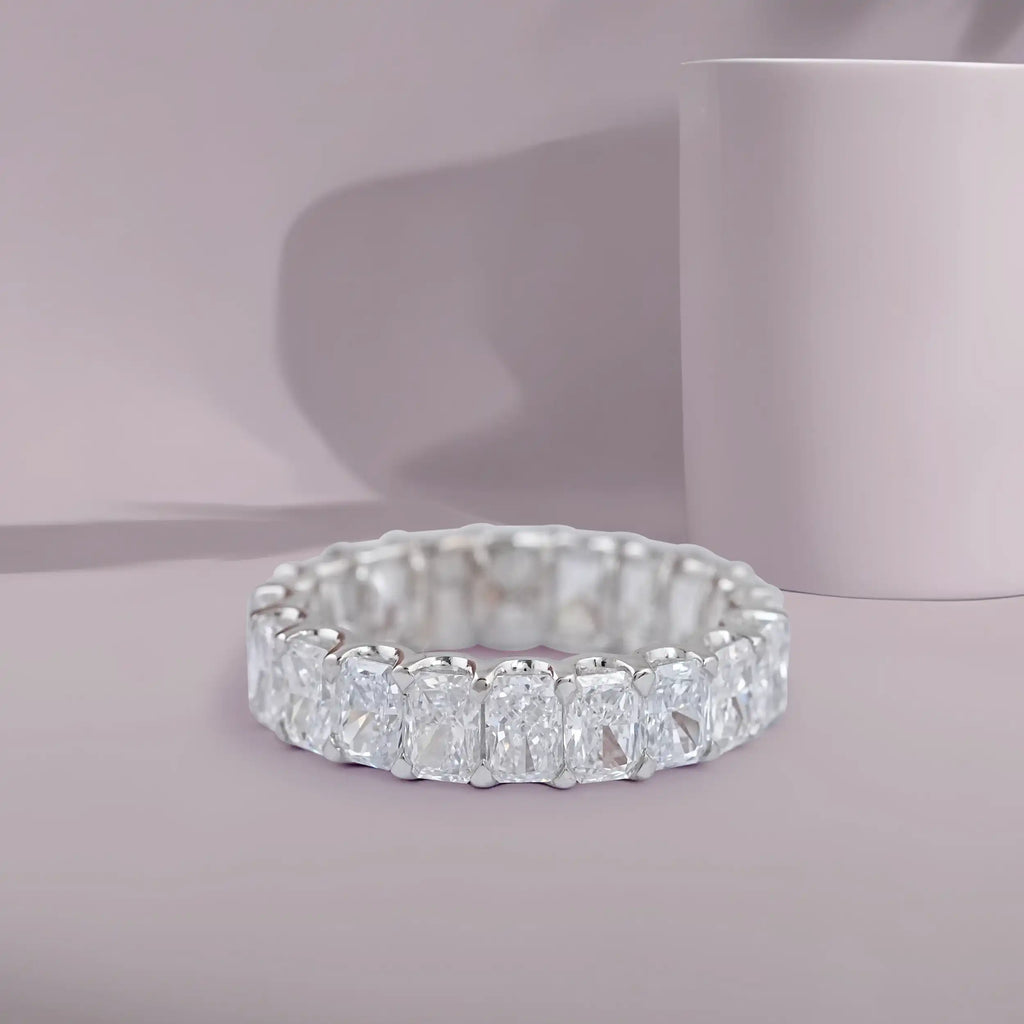 oval diamond full eternity band