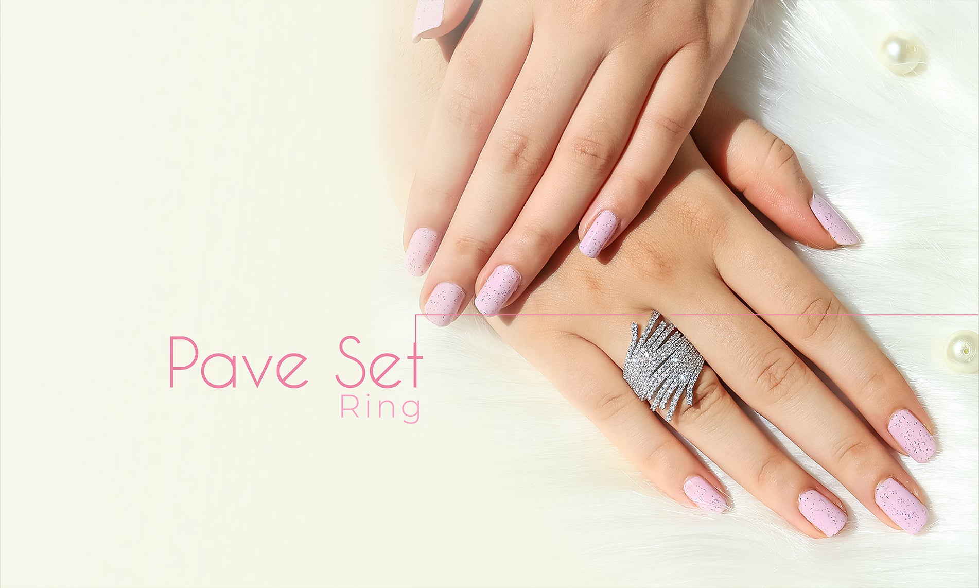 pave set lab grown diamond engagement ring