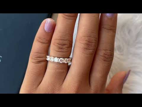 Youtube Video of Round Cut Diamond Half Eternity Wedding Band