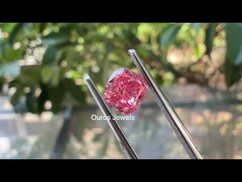 [Youtube Video of Pink Cushion Cut Diamond]-[Ouros Jewels]