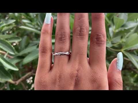 Round Diamond Infinity Twist Wedding Band