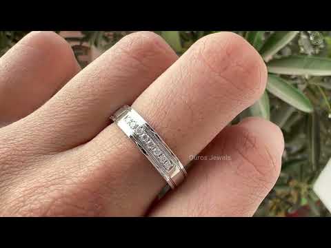 Youtube Video of 8 Stone Round Diamond Men's Wedding Band