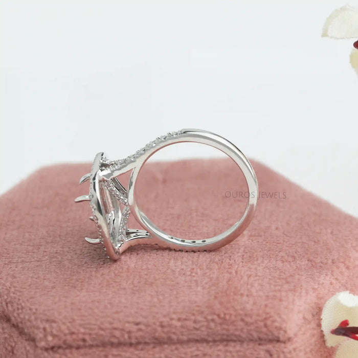 princess cut semi engagement ring 