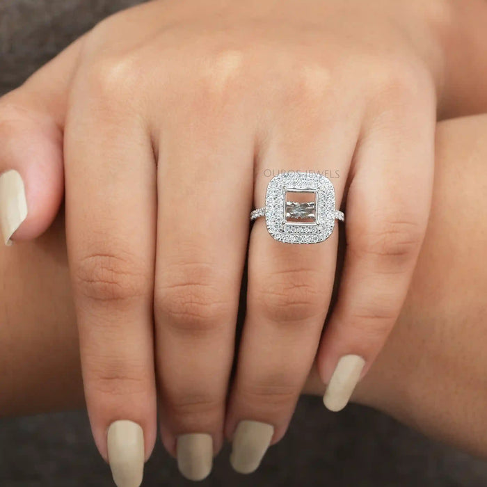 double halo semi mount ring 