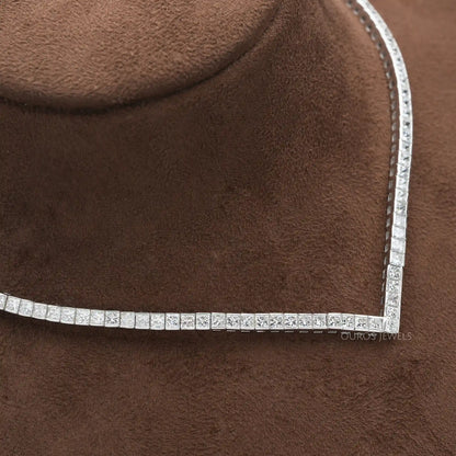 Princess Cut Tennis Necklace Necklaces