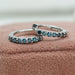 blue diamond round diamond hoop earrings